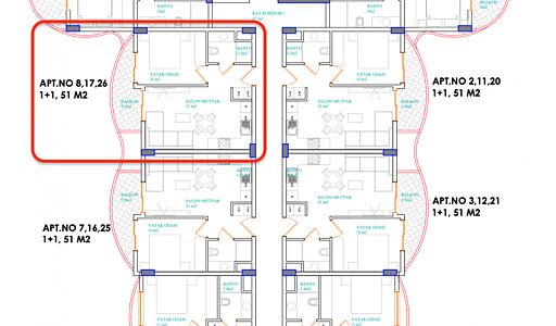 Доступная квартира 1+1 в р-не Oba