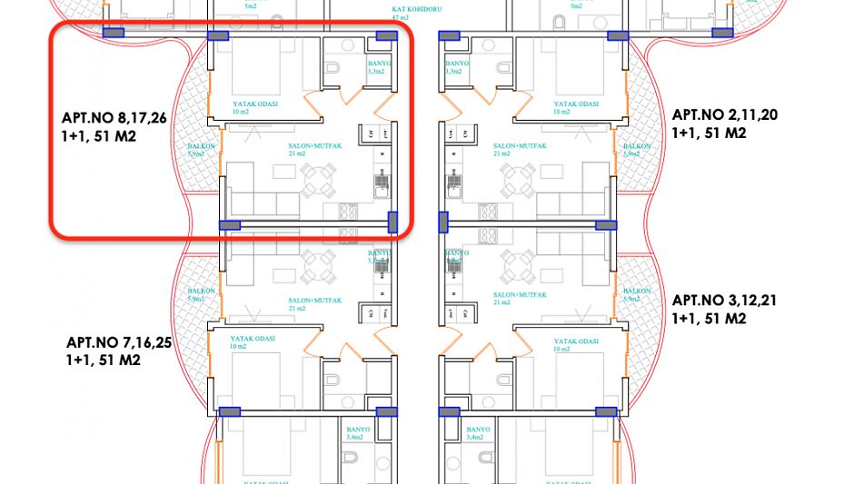 Доступная квартира 1+1 в р-не Oba