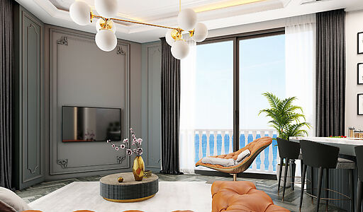 Квартира 1+1 с  видом на море!