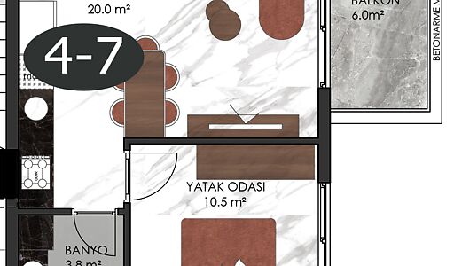 Евродвушка в клубном доме в Оба!