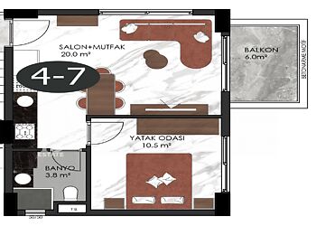 Евродвушка в клубном доме в Оба!