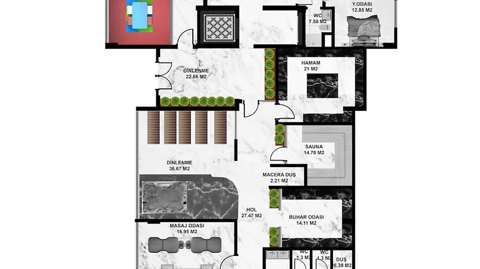 Недорогая 2+1 в Victory Tower!