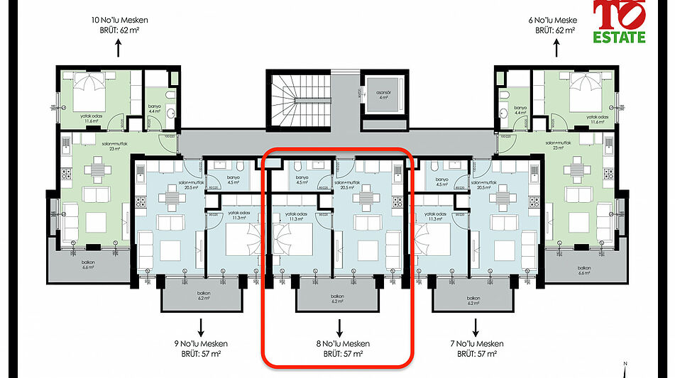 1+1 с видом на море и замок!