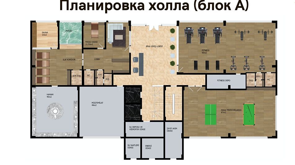 Видовая трехкомнатная ЖК Sehriyar