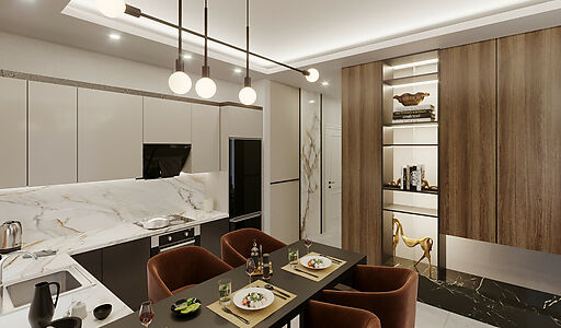 Видовая 1+1 в VELUXE REZİDENCE