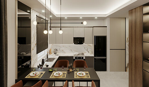 Видовая 1+1 в VELUXE REZİDENCE