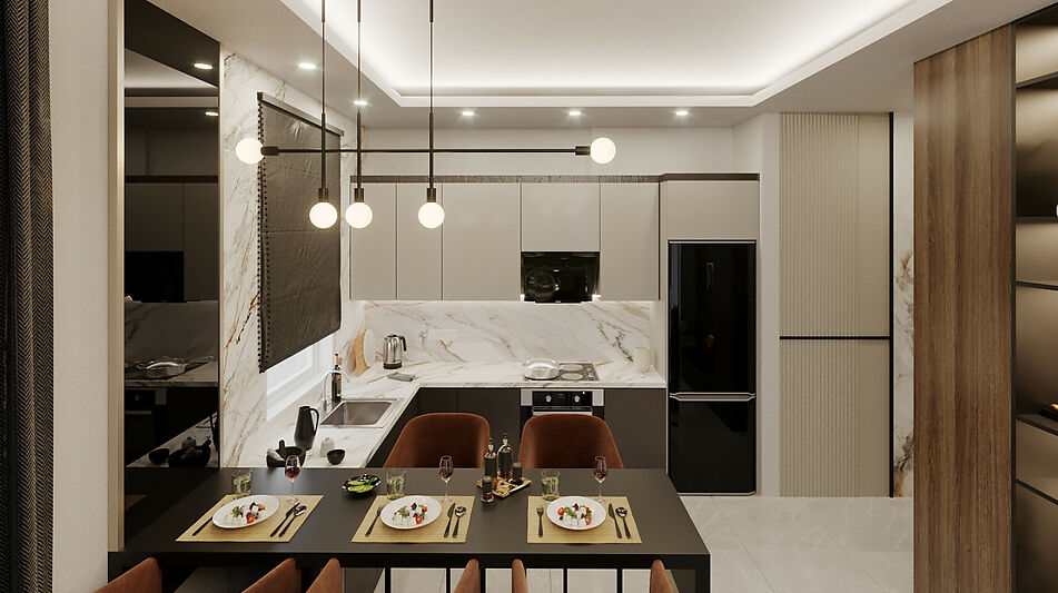 Видовая 1+1 в VELUXE REZİDENCE