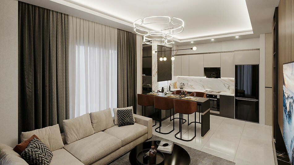 Видовая 1+1 в VELUXE REZİDENCE