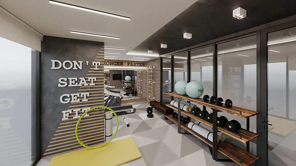 Видовая 1+1 в VELUXE REZİDENCE