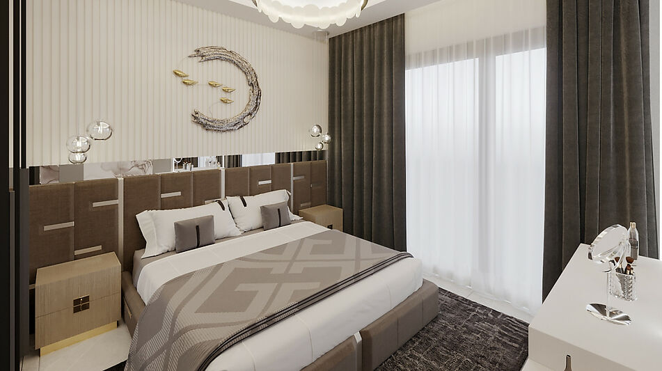 Видовая 1+1 в VELUXE REZİDENCE