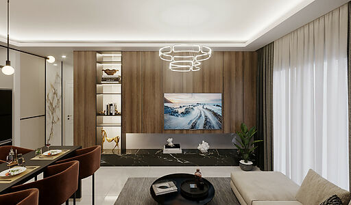 Видовая 1+1 в VELUXE REZİDENCE