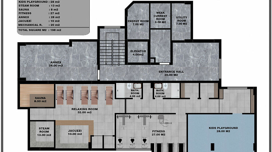 Видовая 1+1 в VELUXE REZİDENCE