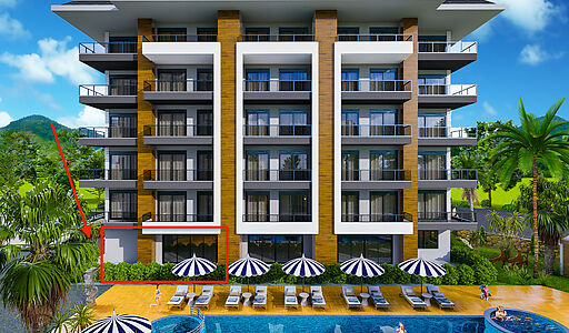 Видовая 1+1 в VELUXE REZİDENCE