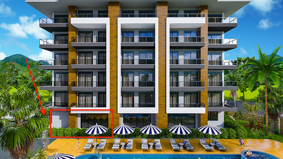 Видовая 1+1 в VELUXE REZİDENCE