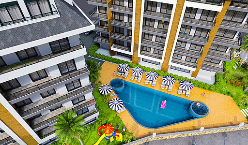 Видовая 1+1 в VELUXE REZİDENCE