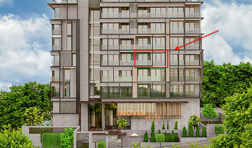 Двухкомнатная 1+1 с видом на море