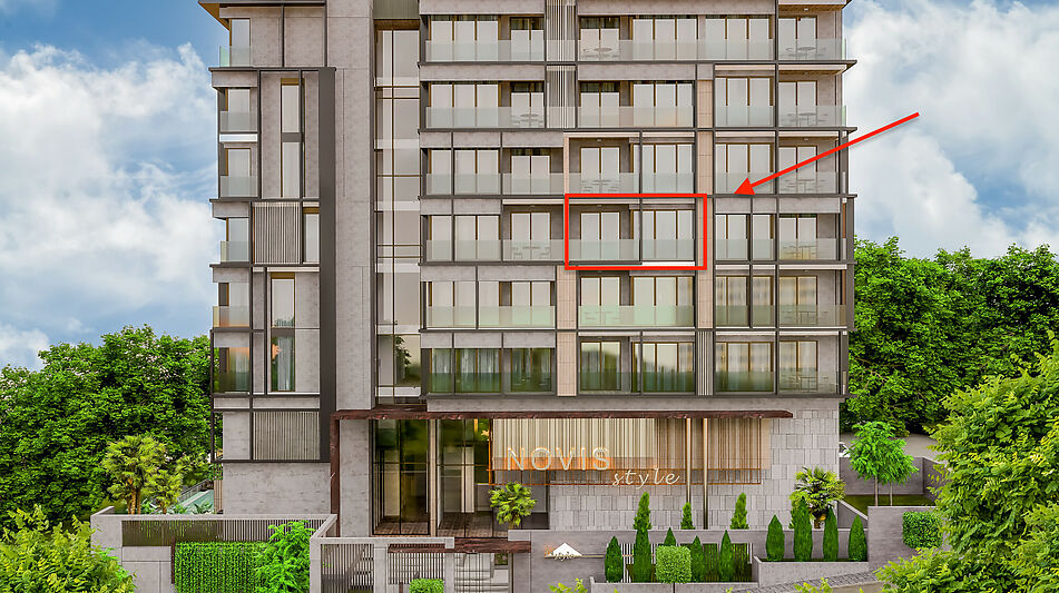 Двухкомнатная 1+1 с видом на море