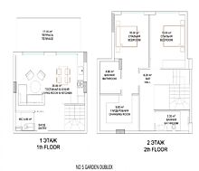 Гарден-дублекс с террасой и садом