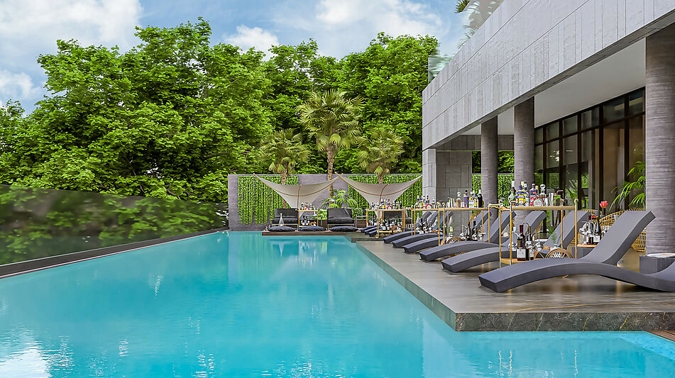 Гарден-дублекс с террасой и садом