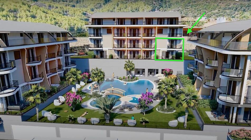 Гарден-дуплекс 2+1. Вид на море!