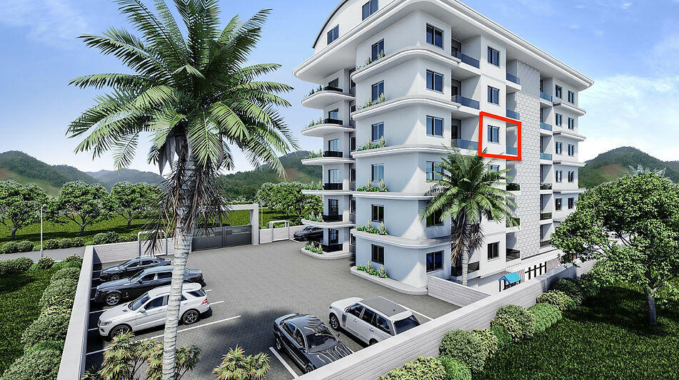 Двухкомнатная квартира в Газипаше