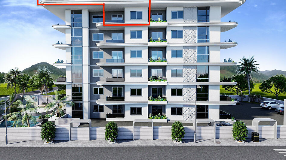 Недорогой 4+1 пентхаус в Газипаше