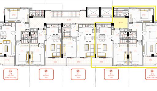 Линейная 5-ти комн. в Махмутларе!