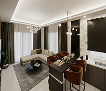 Двухкомнатная в VELUXE RESİDENCE