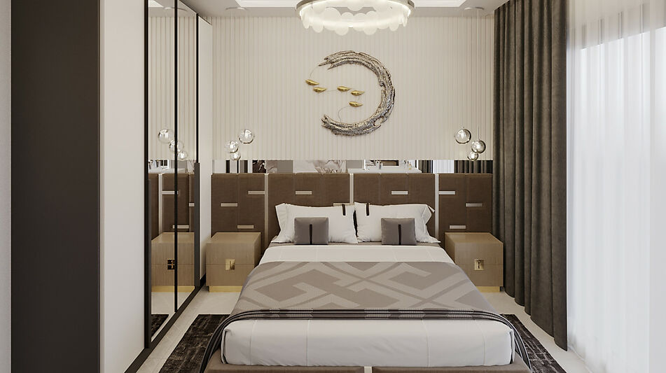 Двухкомнатная в VELUXE RESİDENCE