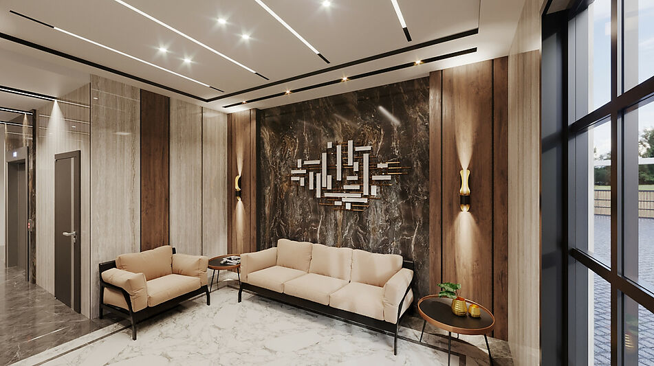 Двухкомнатная в VELUXE RESİDENCE