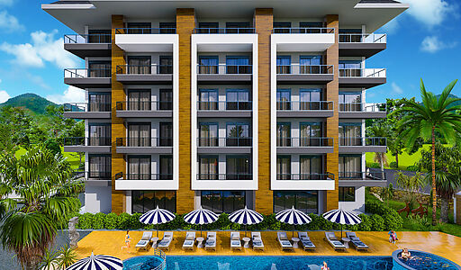 Двухкомнатная в VELUXE RESİDENCE