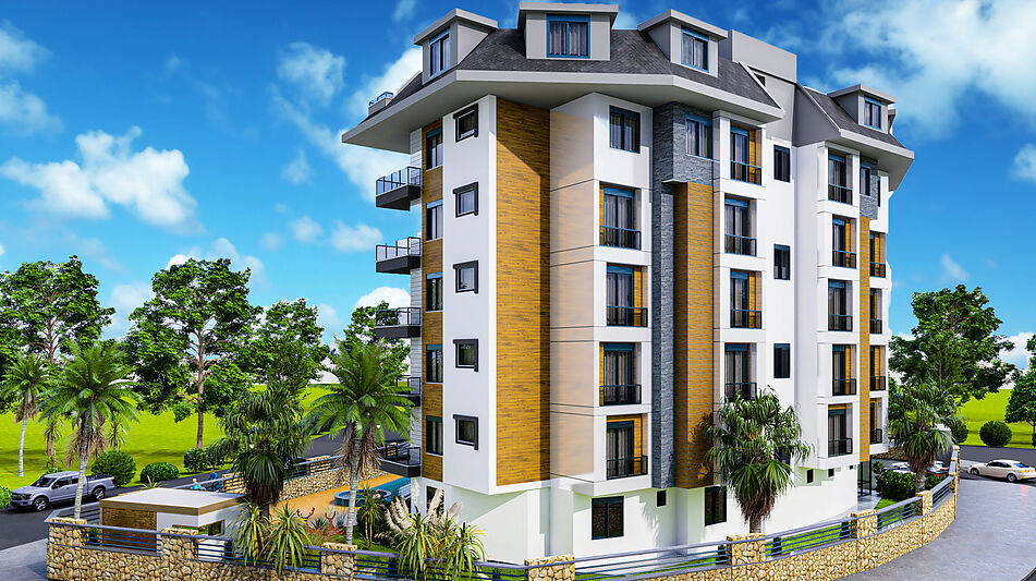 Двухкомнатная в VELUXE RESİDENCE