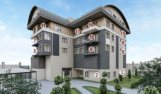 Просторная квартира 3+1 в Оба!