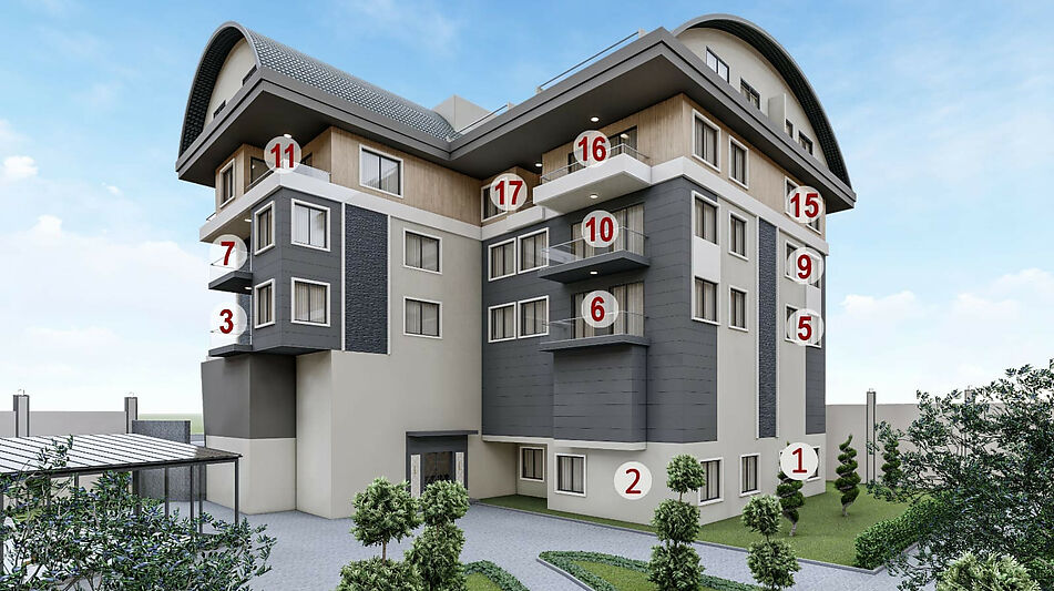 Просторная квартира 3+1 в Оба!