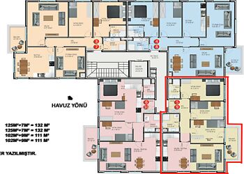 Просторная квартира 3+1 в Оба!