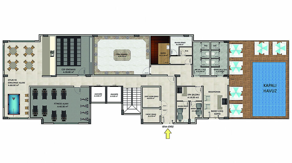 Просторная квартира 3+1 в Оба!