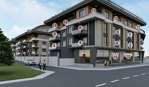 Просторная квартира 3+1 в Оба!