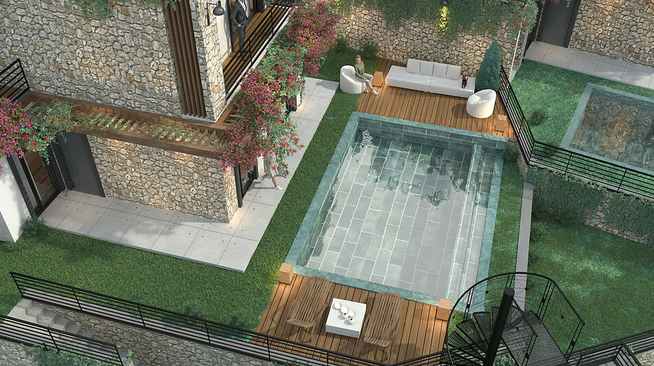 2+1 с террасой на крыше и джакузи