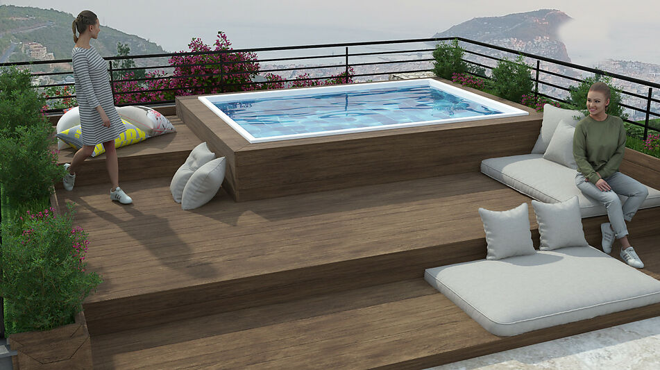 2+1 с террасой на крыше и джакузи