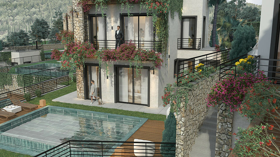 2+1 с террасой на крыше и джакузи