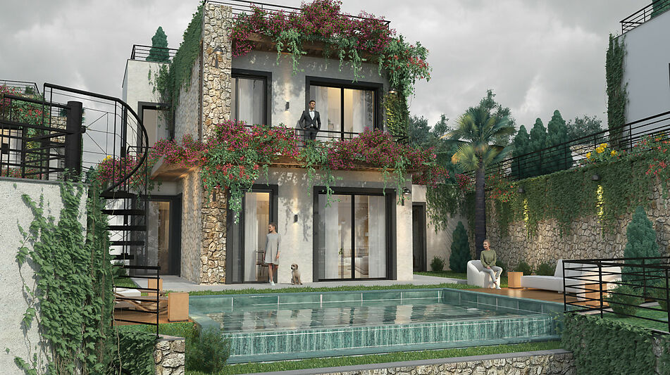 2+1 с террасой на крыше и джакузи