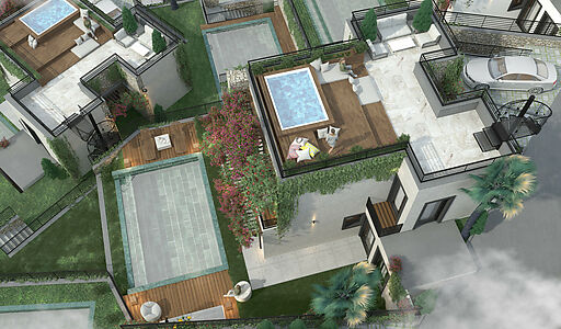 2+1 с террасой на крыше и джакузи