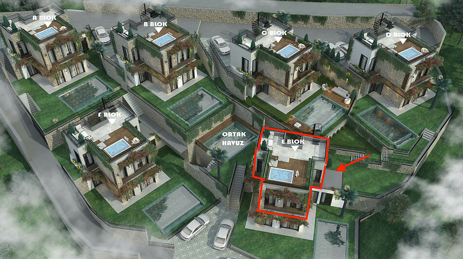 2+1 с террасой на крыше и джакузи